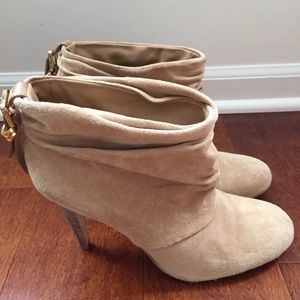 Tori Burch Suede "Bari" Slouchy High Heel Bootie